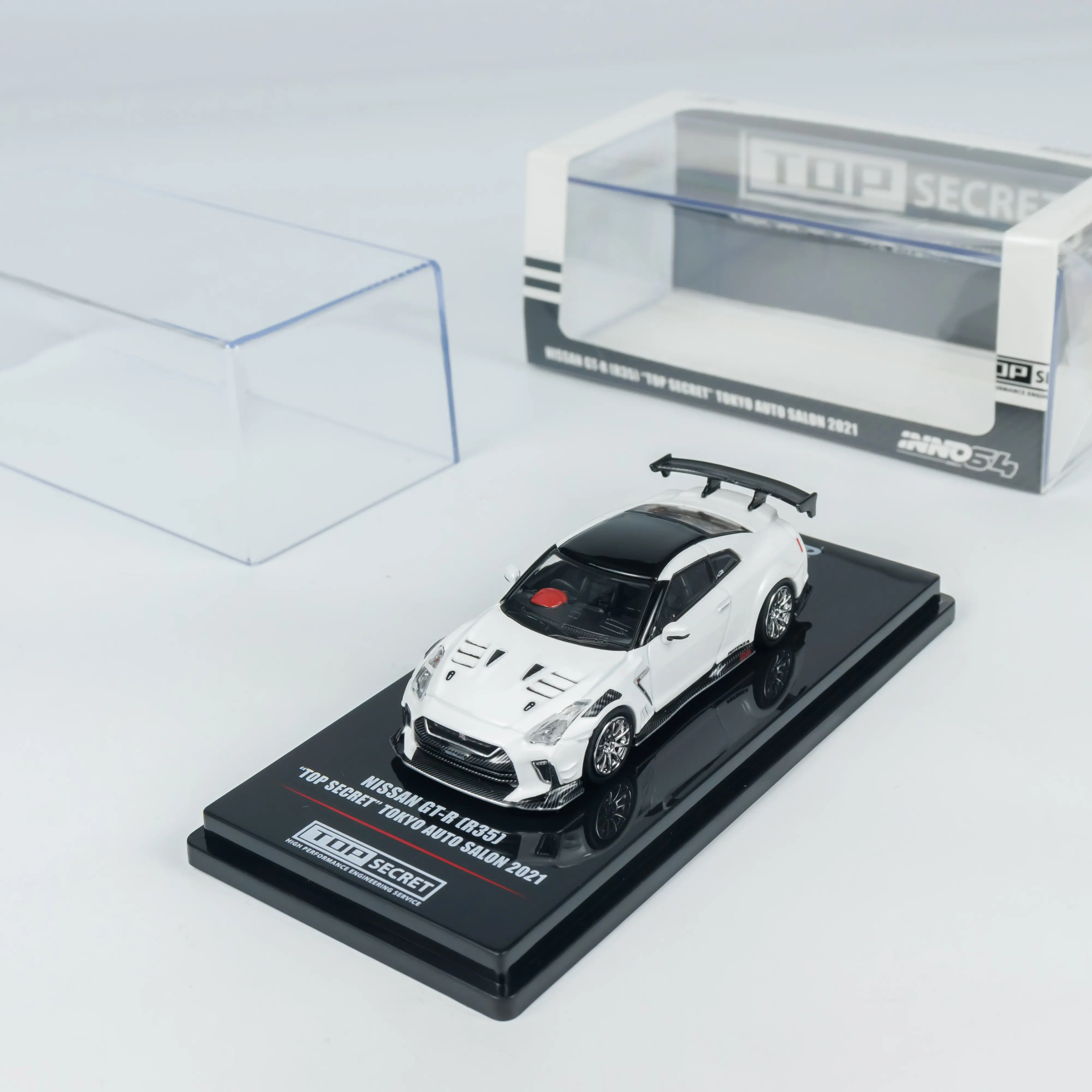 Diecast INNO 1:64 Scale GT-R R35 TOP SECRET 2021 Alloy Car Model