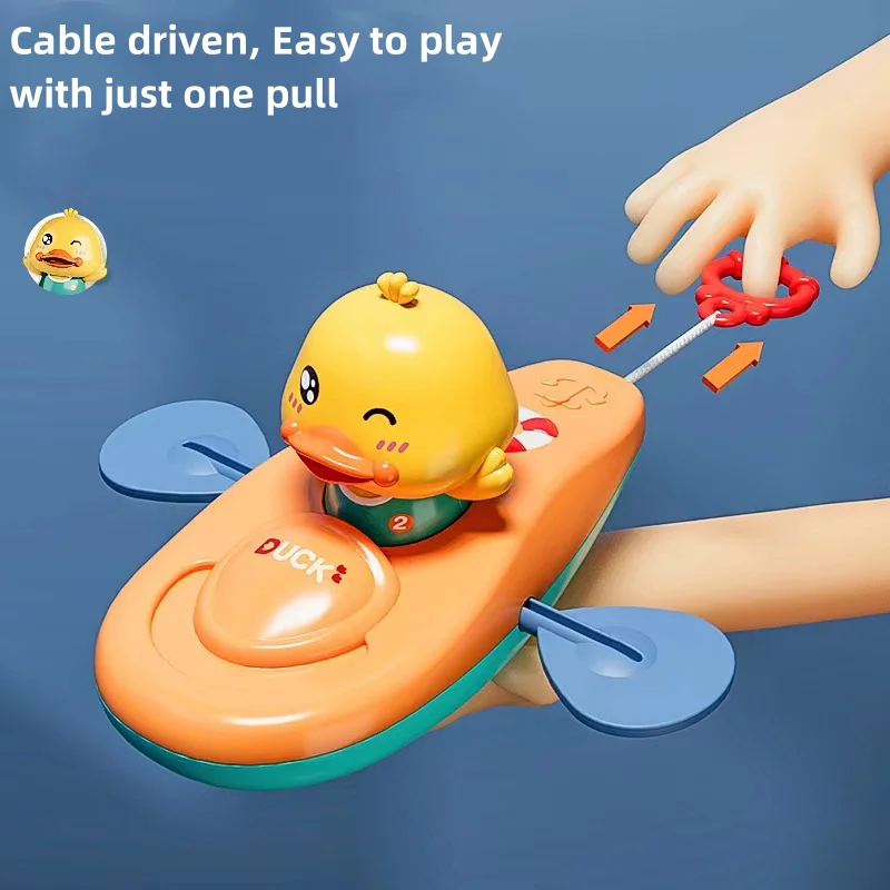 1 Pc Baby Bath Toys Little Yellow Duck Kayak Water Play Toy Swimming Pool Children Summer Bathroom Gift