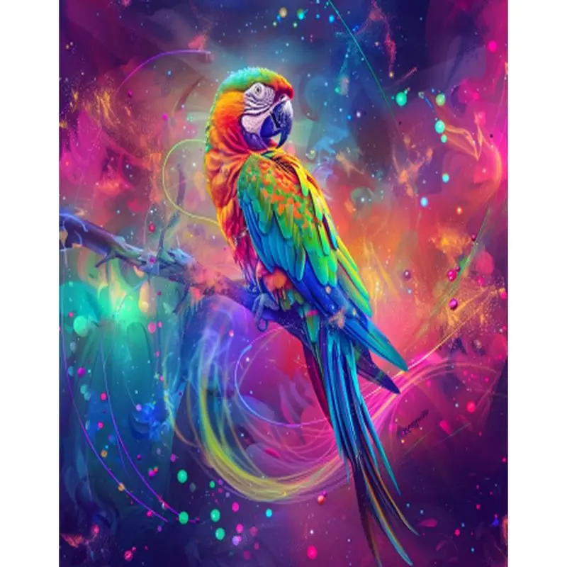 

GATYZTORY Oil Painting By Numbers Adults Crafts Parrot Handmade Frame Drawing On Canvas Coloring By Number Fantasy Paint Set