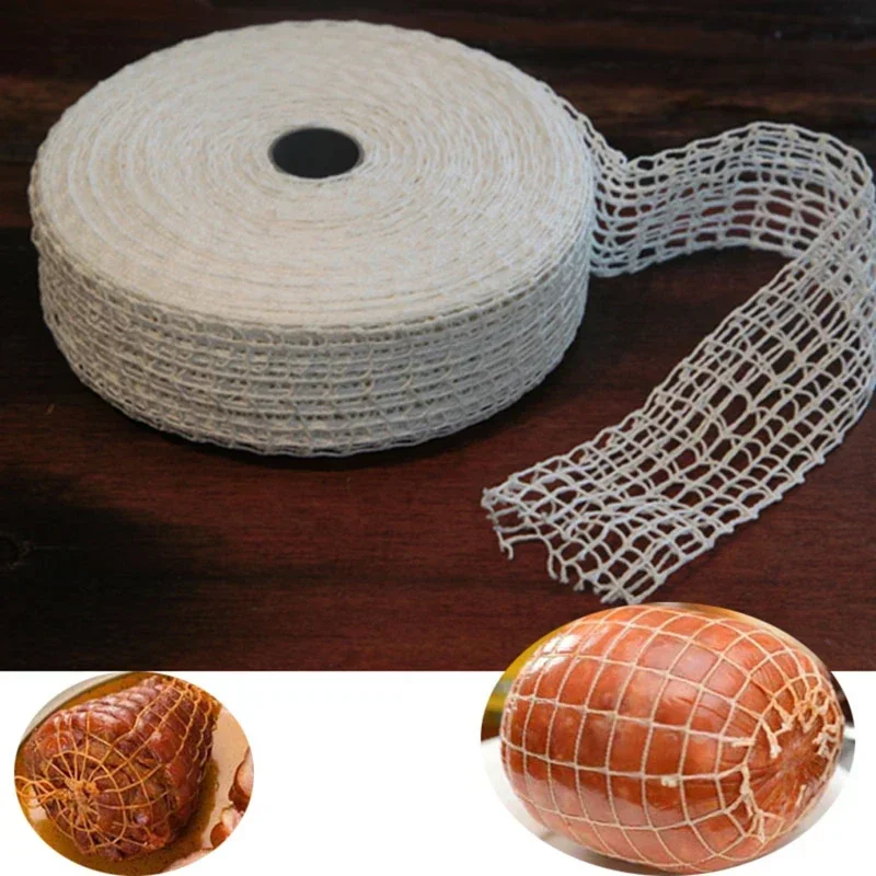 3/5 Meter Meat Net Ham Sausage Net Butcher's String Sausage Net Roll Cooking Hot Dog Sausage Packaging Tools String Bag