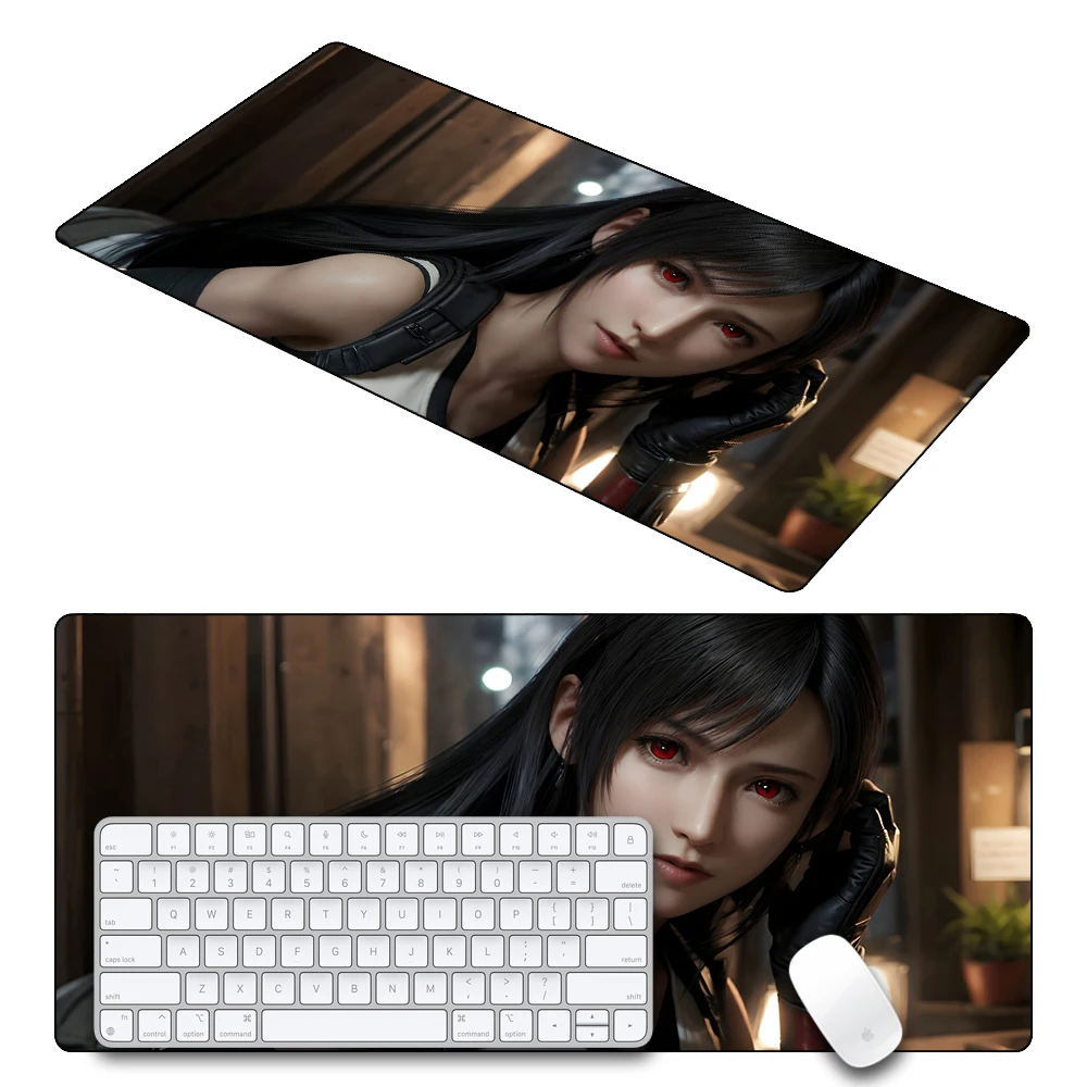 90x40 FINAL FANTASY VII Tifa Lockhart Large Mousepad Xxl Gaming Accessories Office Gamer Keyboard Desk Mat Accessories Mouse Pad