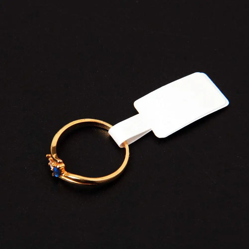 

300 шт. бумажных этикеток для ювелирных изделий, премиум-класса, квадратные, для колец, ожерелий, браслетов, поделок, демонстрации, подвесные ценники