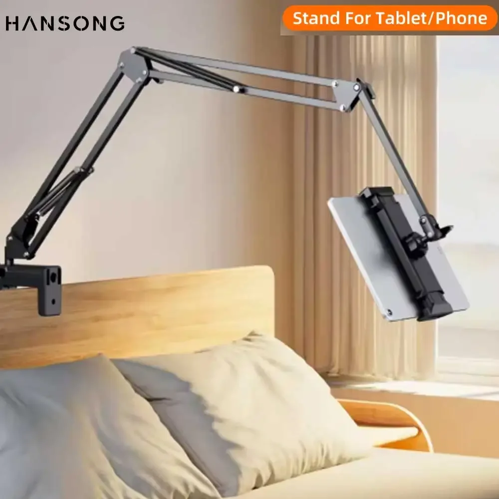Tablet Stand Rotating Bed Desktop Phone Mount with Aluminum Arm for iPad Pro Air Mini 4~11 Xiaomi Lenovo Samsung Tab Holde