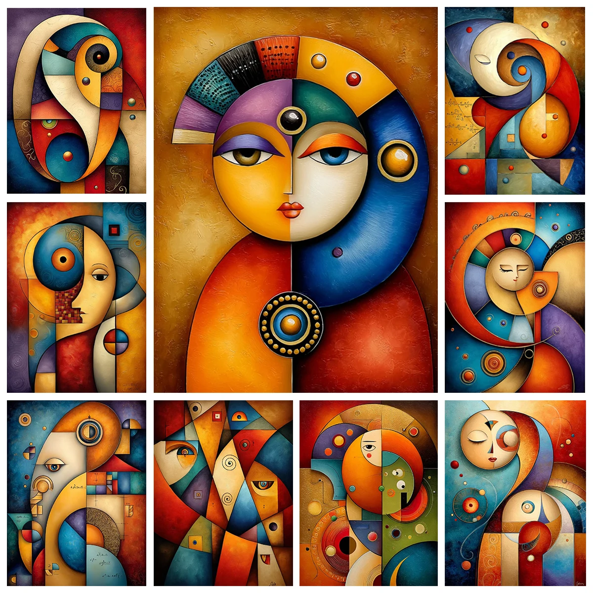 Juego de pintura al óleo Digital DIY, pintura al óleo Digital, pintura abstracta adecuada para adultos principiantes, arte en lienzo, regalo pintado a mano