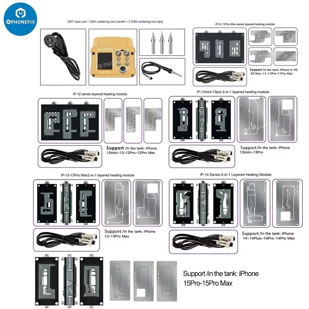 WL Soldering Station Intelligent Temperature Control Motherboard Tin Planting Layered Heating Table for IPhone 15 14 13 12 11 X