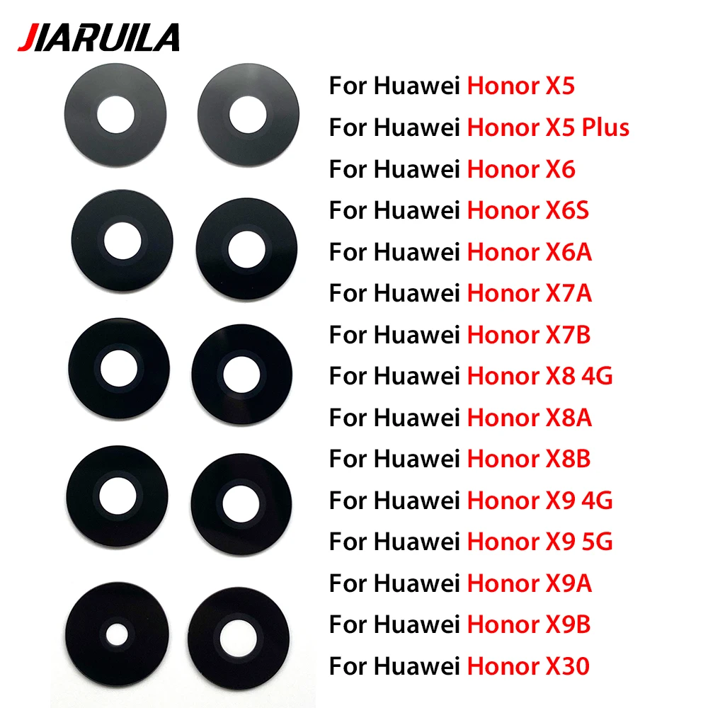 

10Pcs Back Camera Glass Lens For Huawei Honor X5 Plus X6 X6S X6A X7A X7B X8 X8A X8B X9 4G 5G X9A X9B X30 Replacement Parts