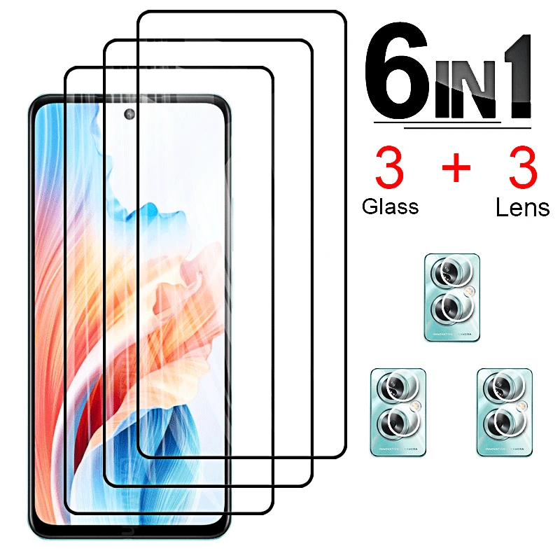 Protective Glass for Oppo A98 Screen Protectors Tempered Glass A18 A38 A78 A58 4g A79 5g Camera Lens film