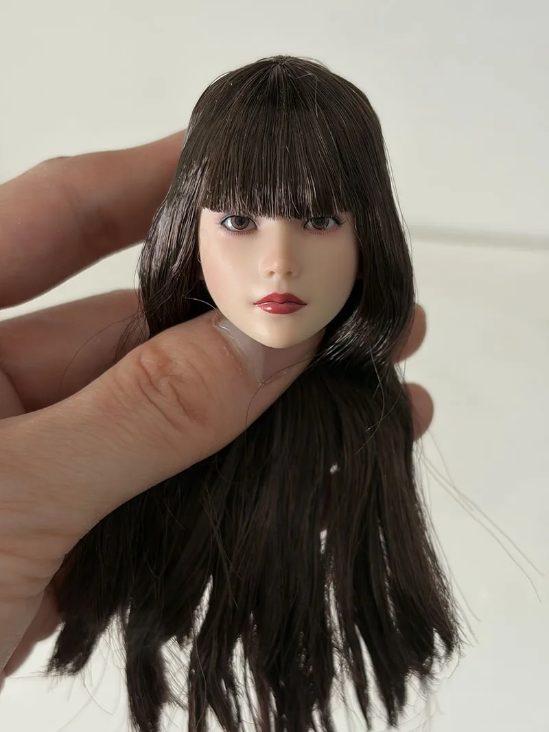 1/6 Scale Anime Girl Yuki Movable Eyes Head Sculpt Carving Model Fit 12'' Female Soldier Pale Action Figure Body Dolls view 5