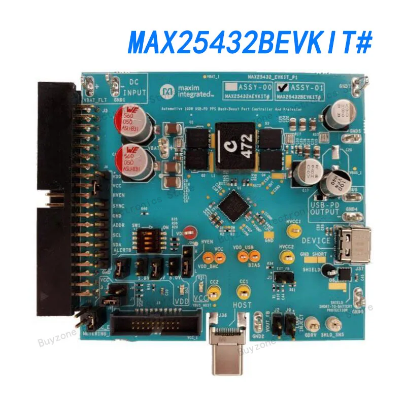 

MAX25432BEVKIT# MAX25432B USB PD Controller (Power Delivery) Power Management Evaluation Board