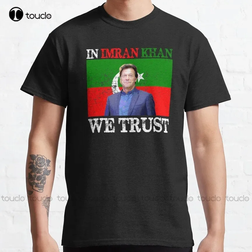 In Imran Khan We Trust Pti Party Flag Vintage Classic T-Shirt Boys' Tops, Tees & Shirts Digital Printing Tee Shirt All Seasons