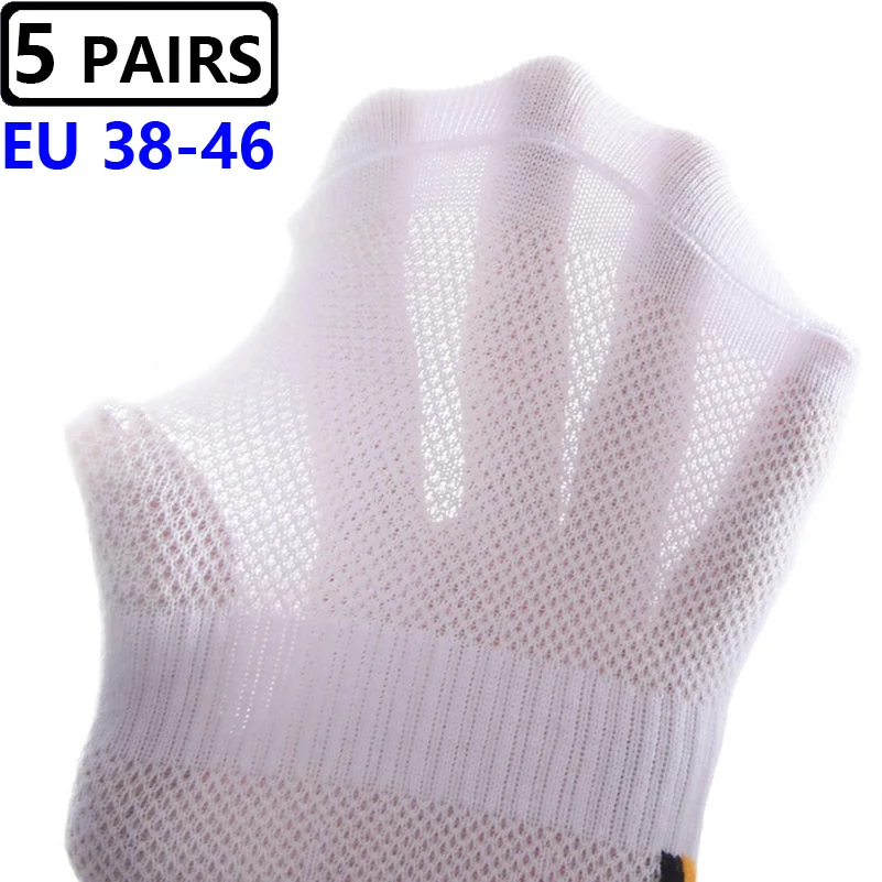 5 زوج/مجموعة الرجال الجوارب كبيرة زائد حجم كبير 45,46 الصيف الخريف شبكة كول الذكور قارب الجوارب تنفس الرياضة منخفضة أنبوب الكاحل الجوارب #2