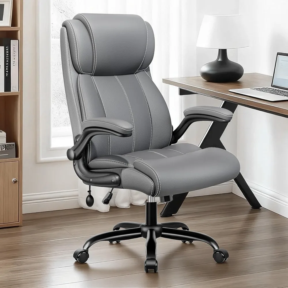

Ergonomic Office Chair - Desk Computer Chair, Leather High Back Executive Chairs with Adjustable Lumbar Support for Adults,