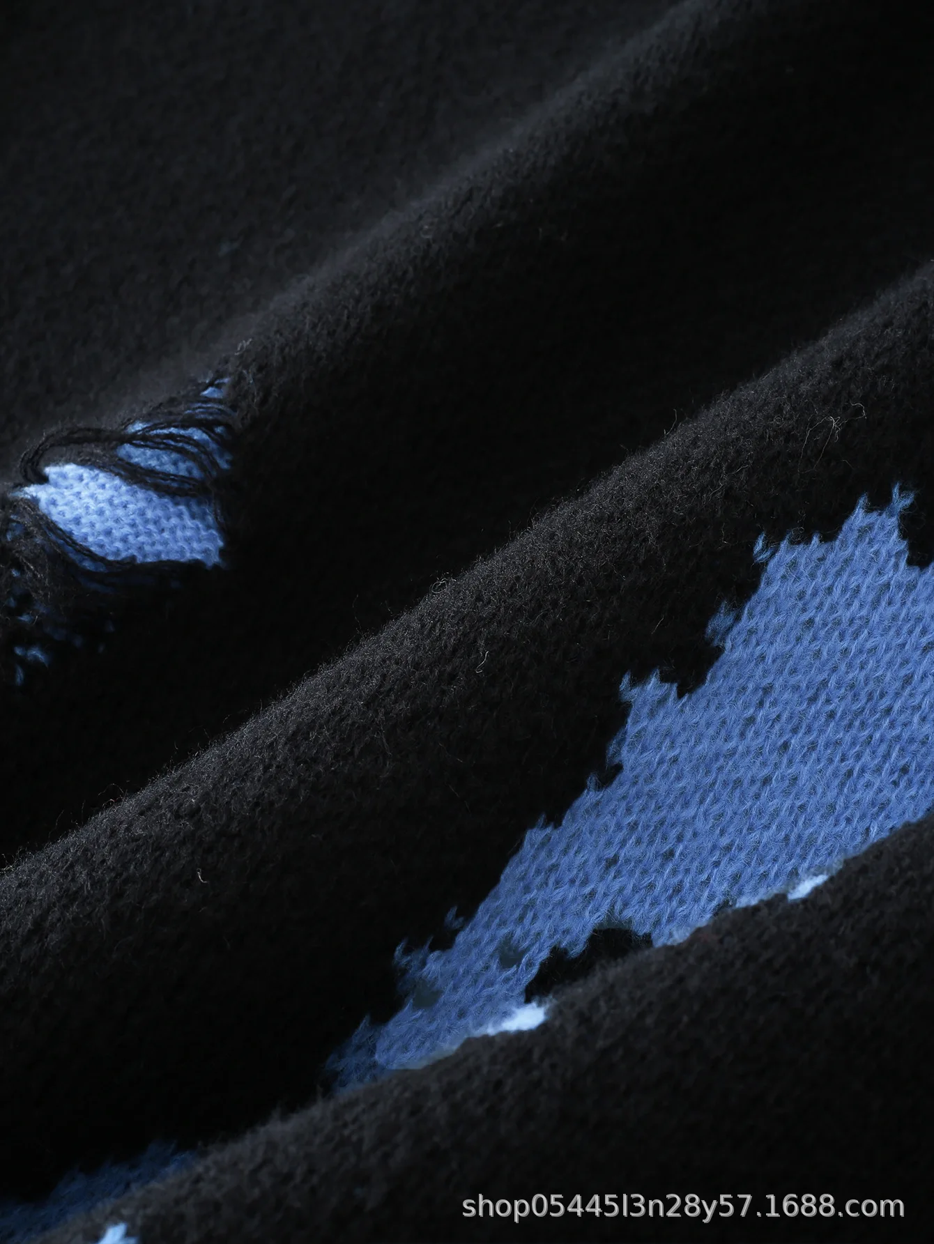 أزياء العلامة التجارية المتناقضة اللون غير النظامية التعادل صبغ تصميم سترة الرجال الرجعية عارضة كسول جولة الرقبة محبوك قاعدة طويلة الأكمام