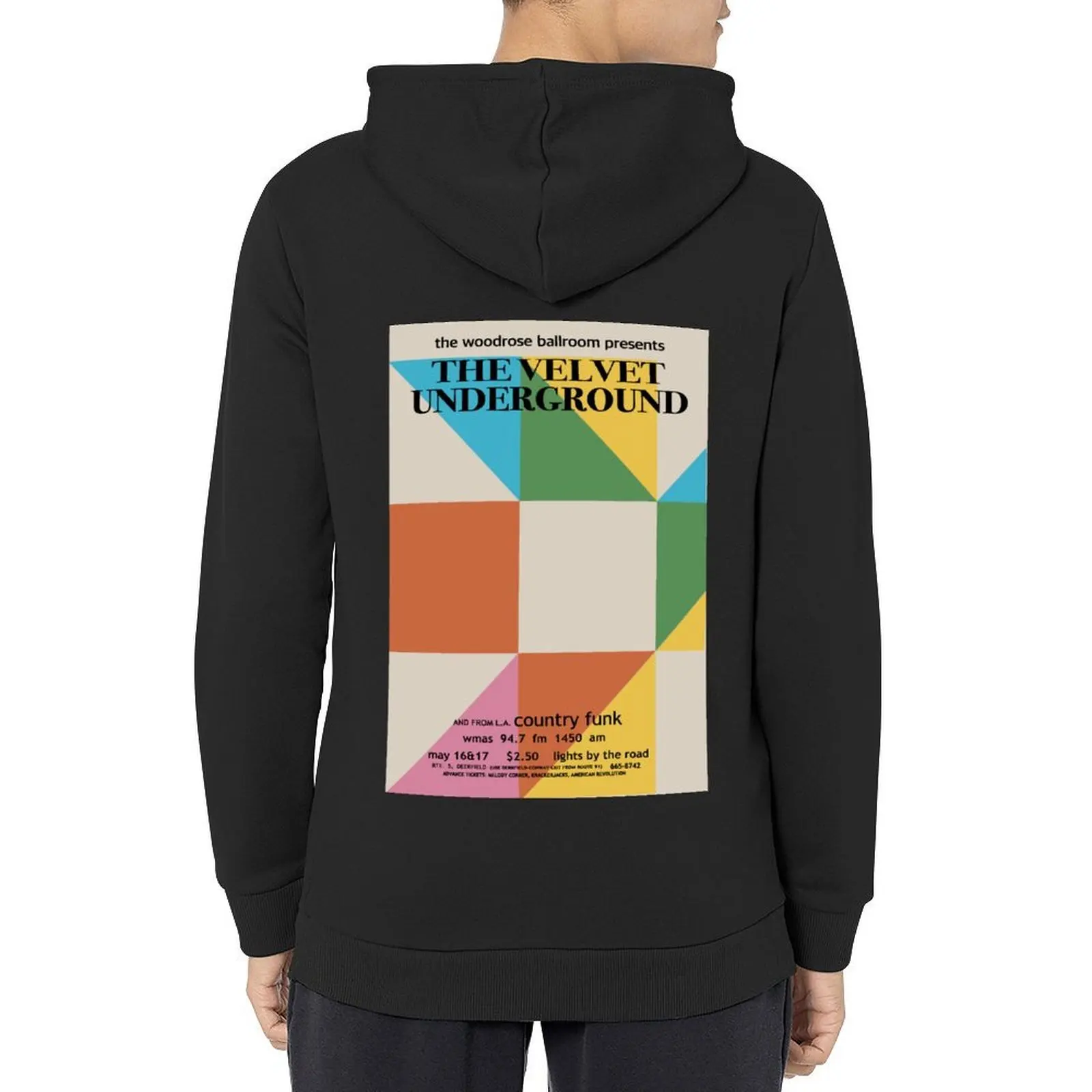 

Velvet Underground Vintage 1960s woodrose ballroom Promo Poster Hoodie male clothes autumn clothes hoodies for men