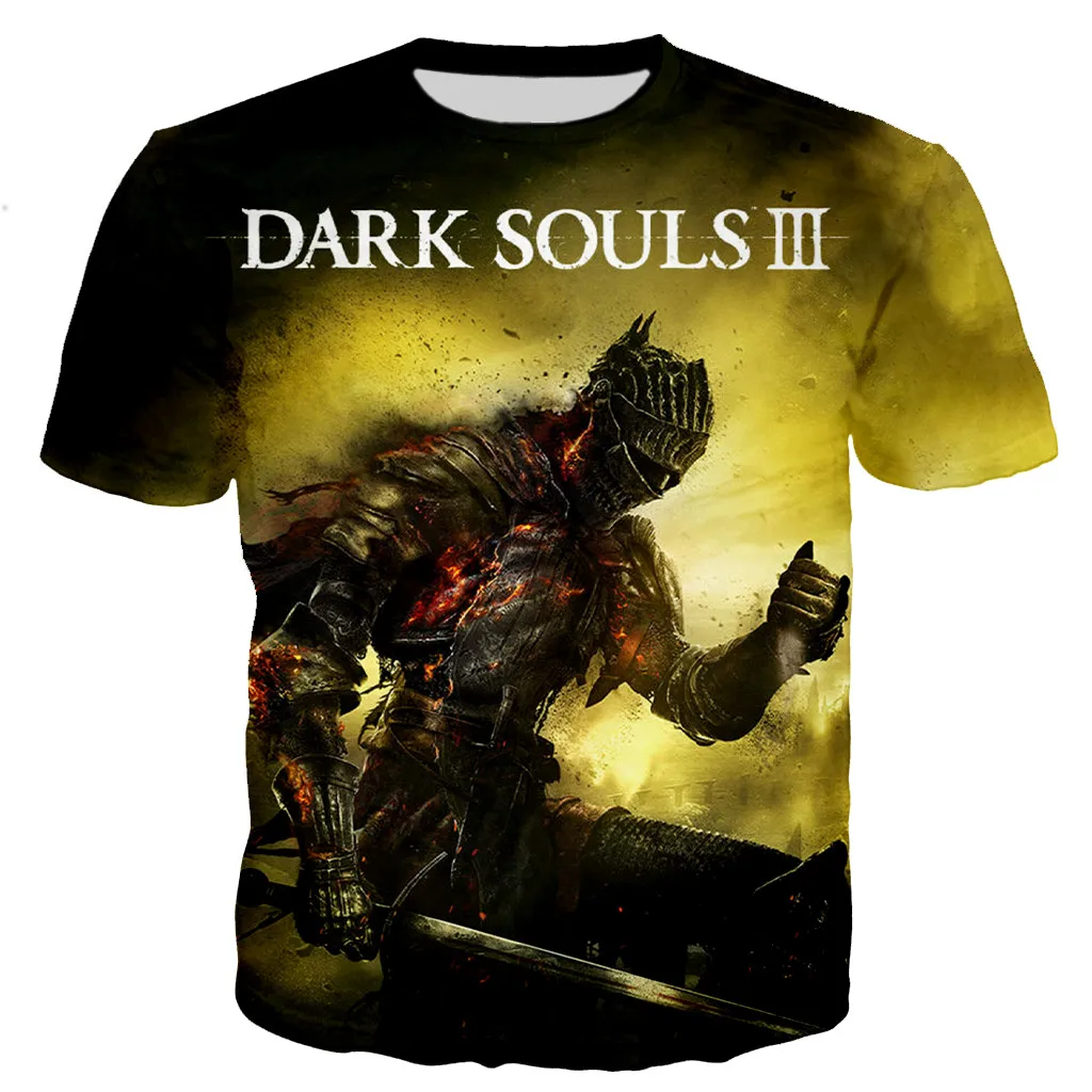 New Dark Souls T-Shirts Game 3D Print Streetwear Men Women Casual Fashion Oversized Short Sleeve T Shirt Kids Tees Tops Clothing