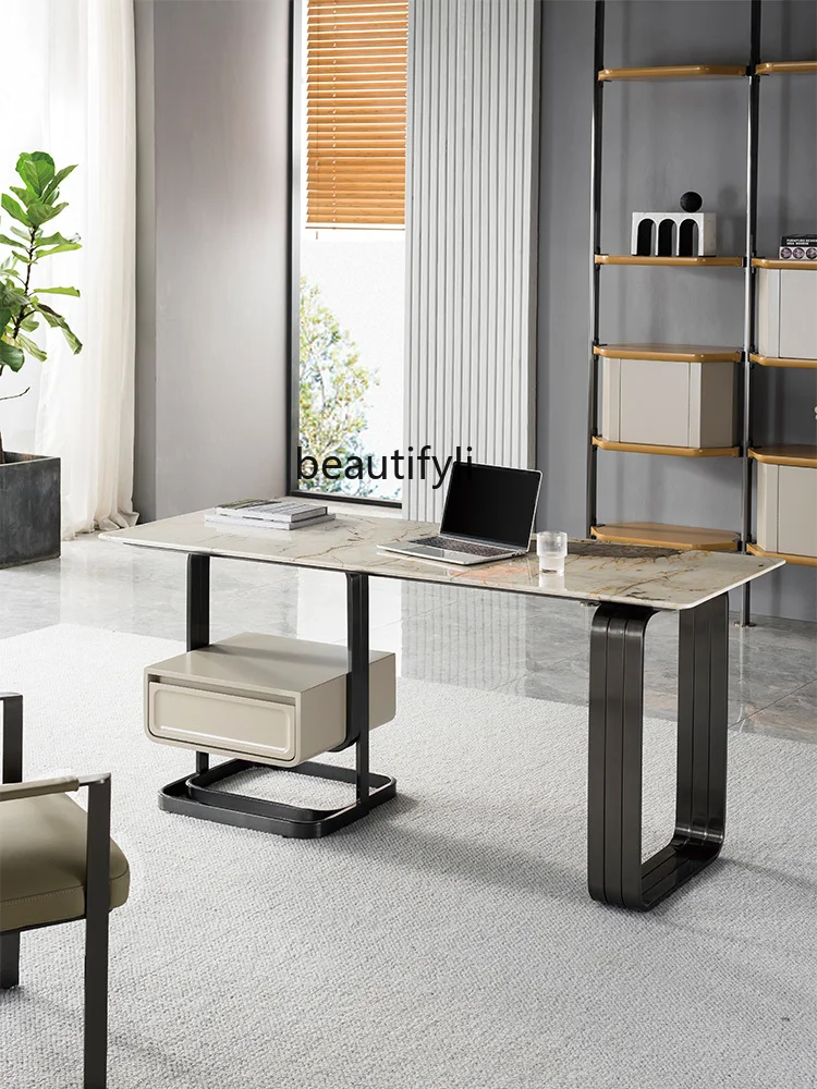 Italian Modern Minimalist Light Luxury Study Desk Combination Modern Minimalist Home Office Writing Desk office furniture