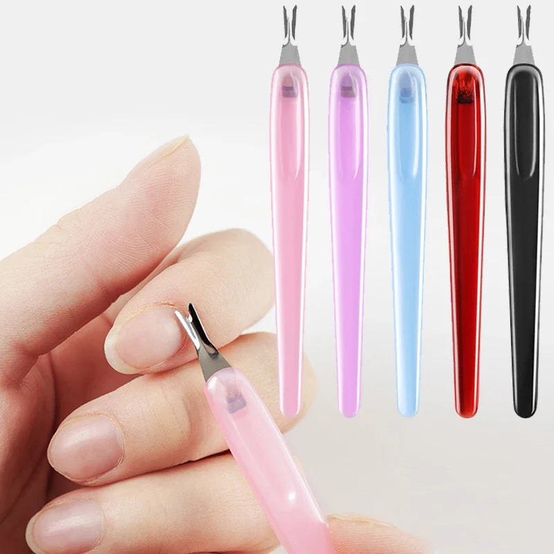 Nail Tools Dead Skin Fork Exfoliating Manicure Scissors Barb Edge Cuticle Set U-shaped Stainless Steel Knife Edge Nails Tools