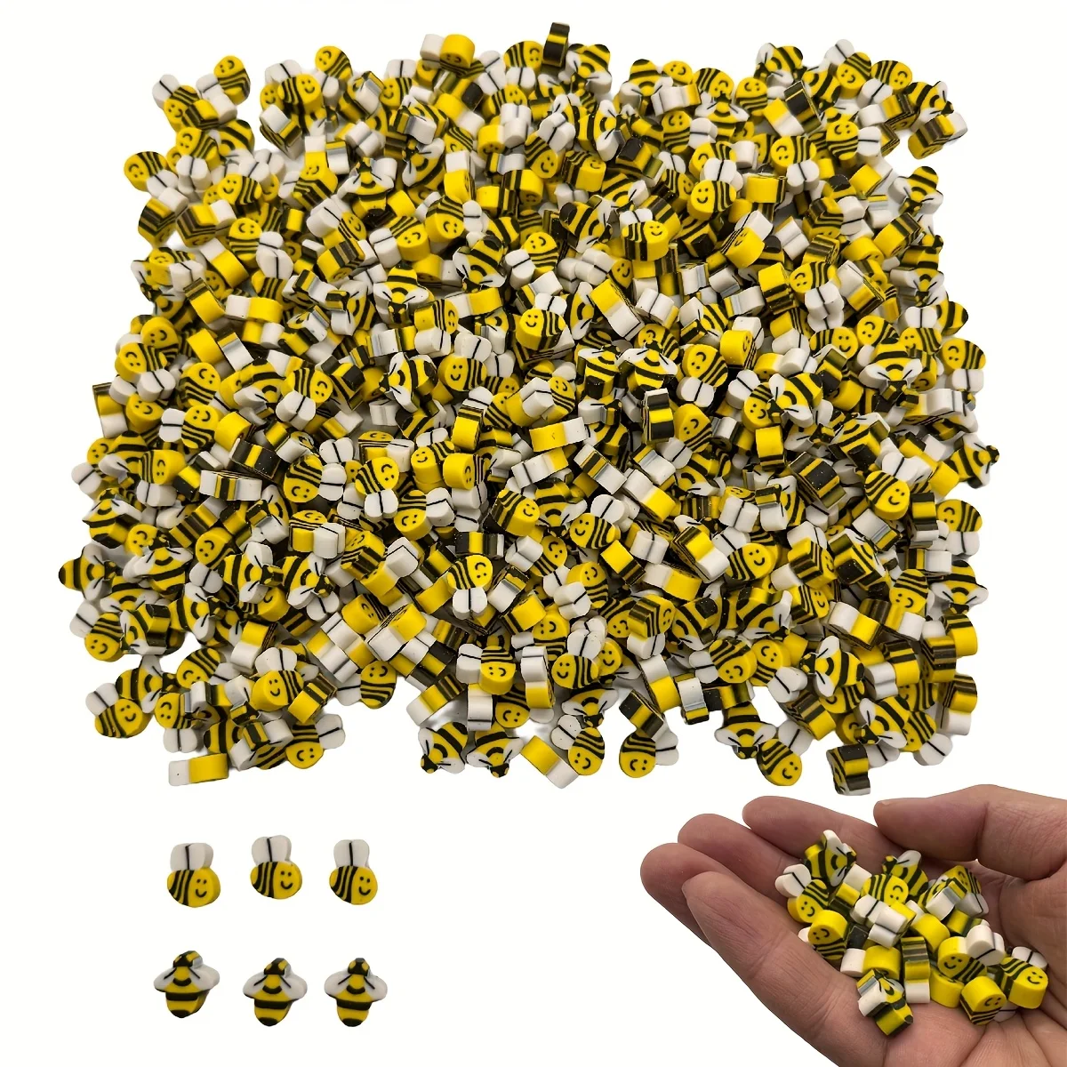 50pcs Mini Erasers Little Bee Erasers Novelty Pencil Erasers for Classroom Home School Work Rewards Gift Rewards Gift