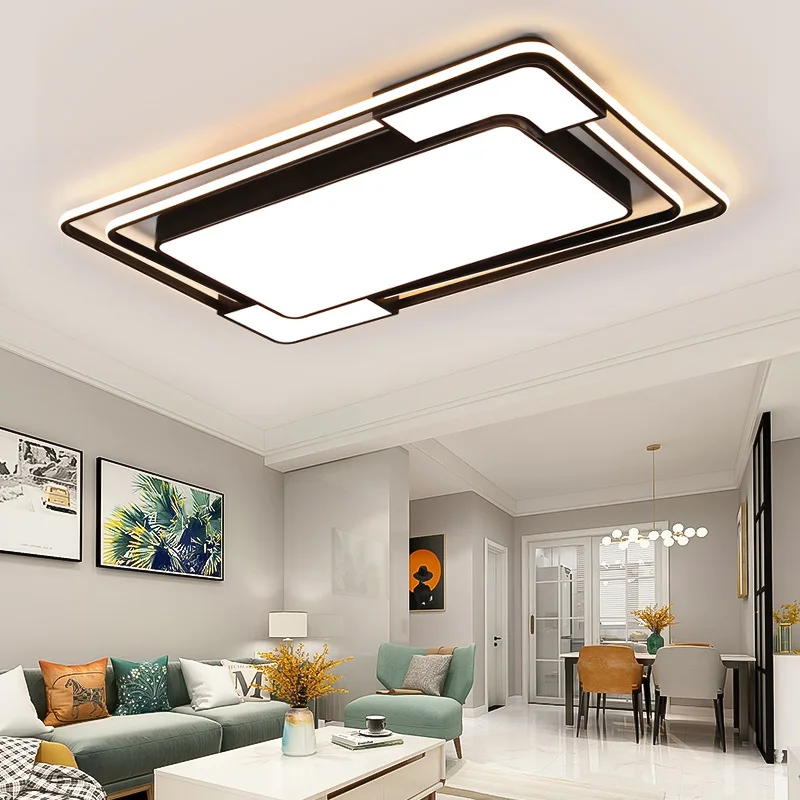

for Room Modern Simple LED Household Geometry Ceiling Lamp Living Room Decor Light Fixtures