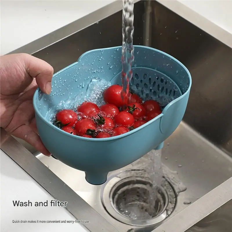 RABIT AS59~ Multifunctional Elephant Shaped Drain Basket For Efficient Fruit And Vegetable Washing