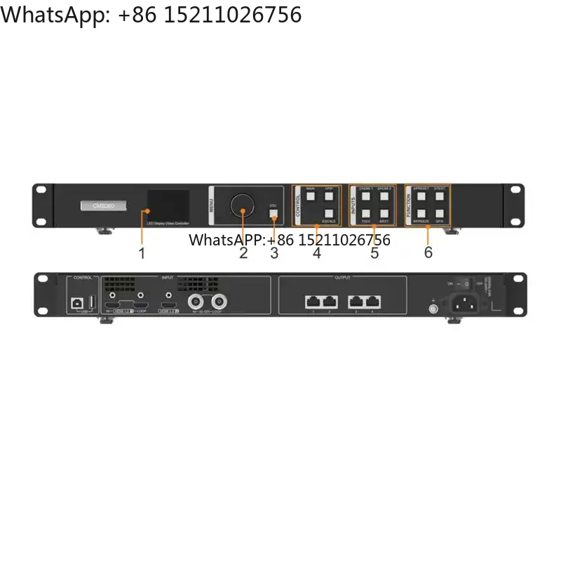 CMS260 LED Display Screen Video Processor Controller Built-In CMS High Brightness 500-5000cd/m 1920-3840Hz Refresh