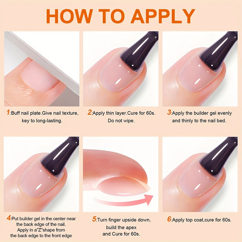 PUENTE 15ML constructor de Gel de uñas extensión transparente Gel de uñas auto-nivelante fortalecedor pegamento de diamantes de imitación remojo barniz de uñas UV