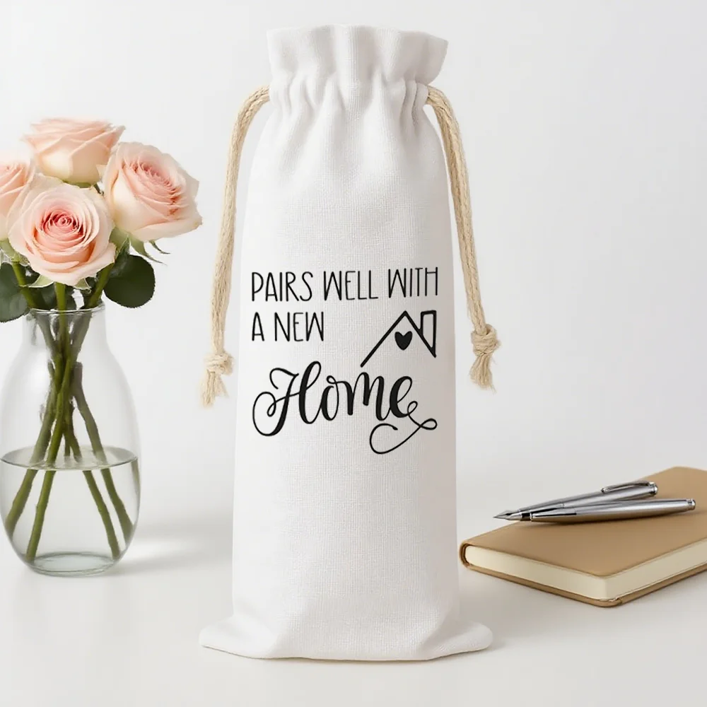 

Wine Gift Bag New Homeowners Realtor Thank You Gift Wine Tote Housewarming Welcome Gift for New Neighbors Party Table Decoration