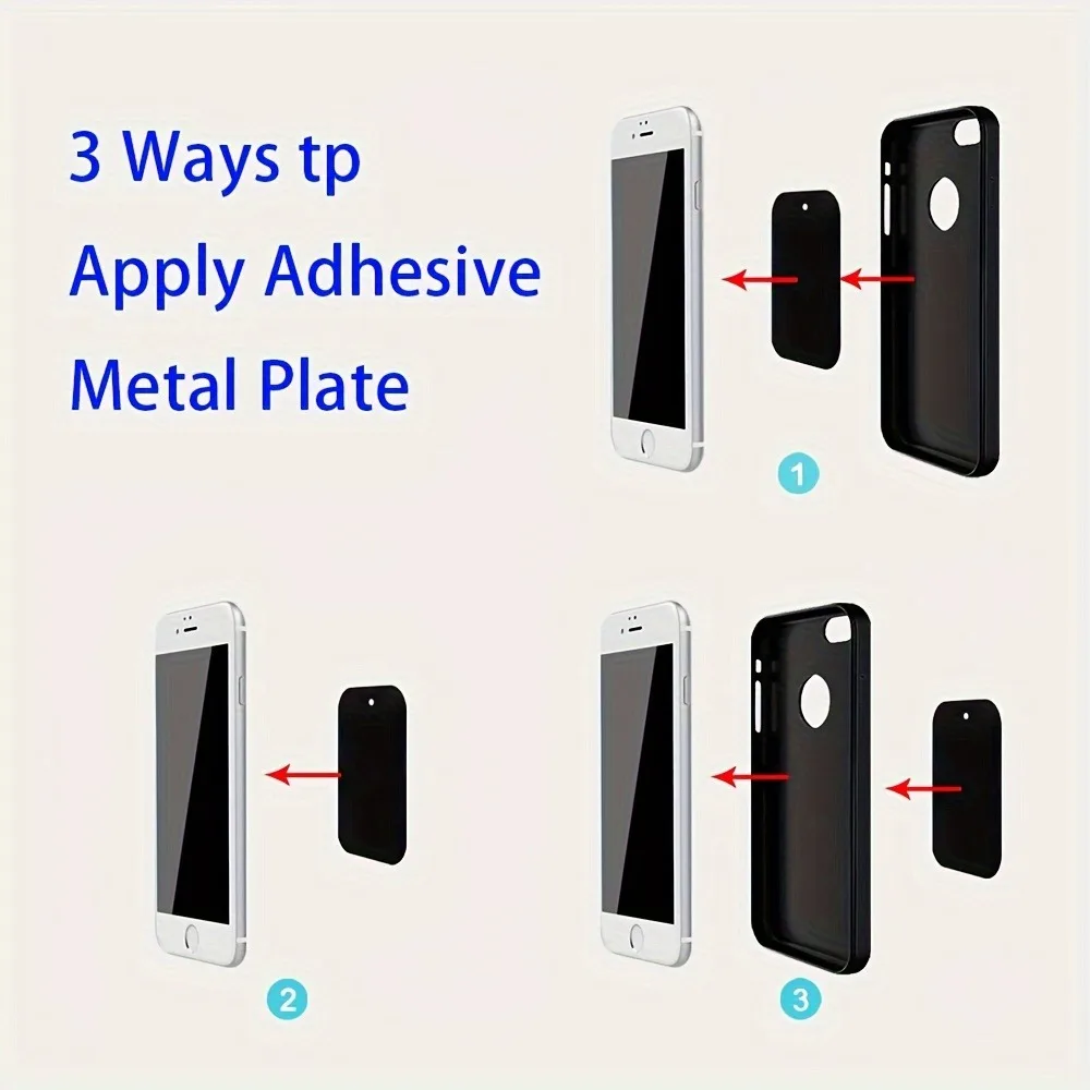 Metal Plate For Car Phone Magnetic Holder Universal Iron Sheet Disk Sticker Mount Mobile Phone Magnet Stand For IPhone