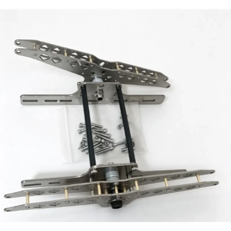 304 Stainless Steel Walking Beam Suspension for YK4061 1/6 RC Crawler – Long Rocker Arm Large Travel 4WD to 6WD Conversion Kit
