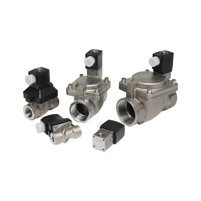 316 Stainless Steel Pilot Operated Solenoid Valve with Manual Switch Stainless Steel Diaphragm Solenoid Valve