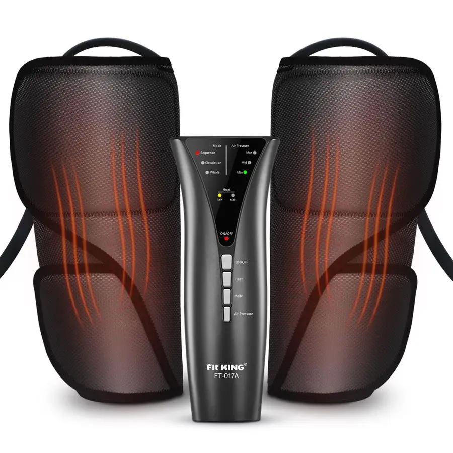 

Leg Massager with Heat Air Compression Calf Massager for Circulation Helpful for Pain Relief RLS Edema and Relaxation Great Gift