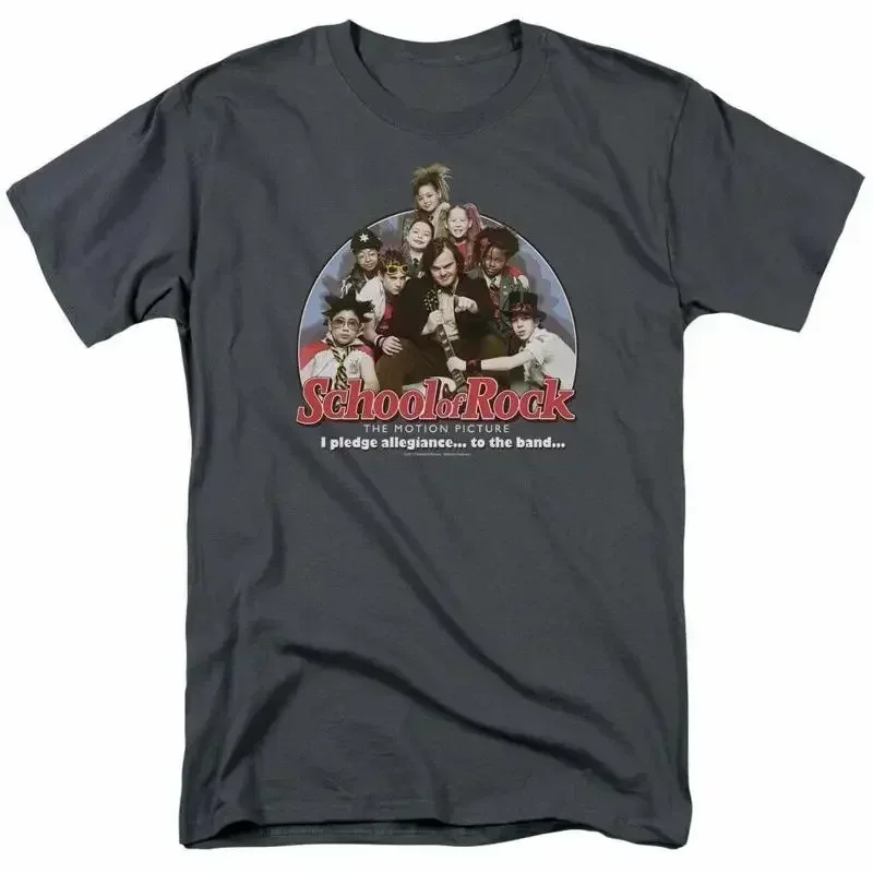 School of Rock I Pledge Allegiance T Shirt Mens Licensed Movie Charcoal