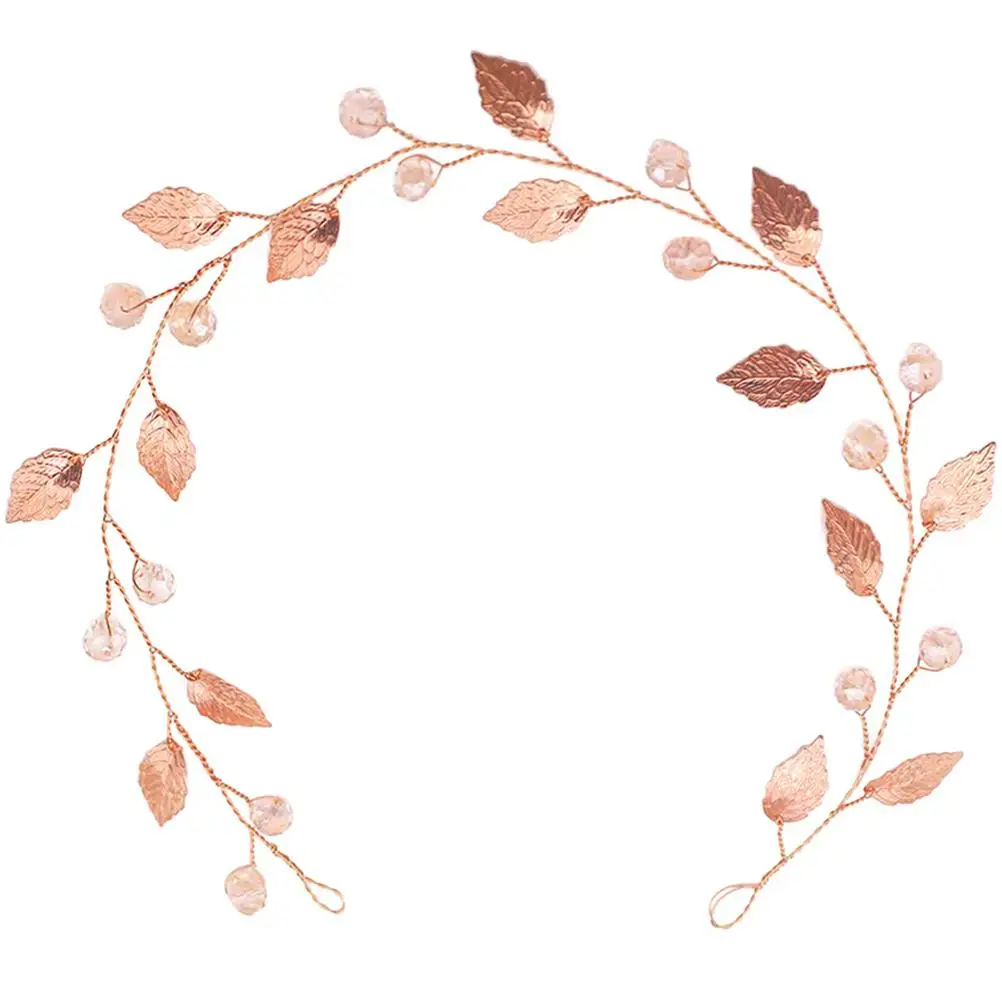 

Rhinestone Vine Wedding Headpiece Crystal Hair Accessories Bridal Leaf Headband Durable Premium Alloy Fade Resistant Elegant