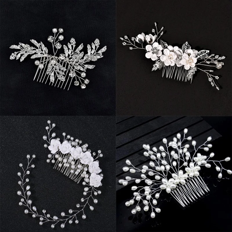 Rhinestone Hair Comb for Woman Bridal Hairpin Wedding Hair Ornament Accessories Party Bride Bridesmaid Hair Clip