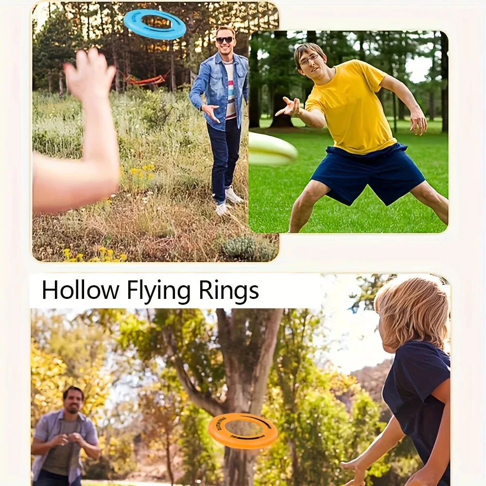 1 Stück Hohle Fliegende Ringe - Langlebige Polypropylen-Flugscheibe, tragbar für den Einsatz am Strand, im Park und im Garten, Familienspaß – Detail 4