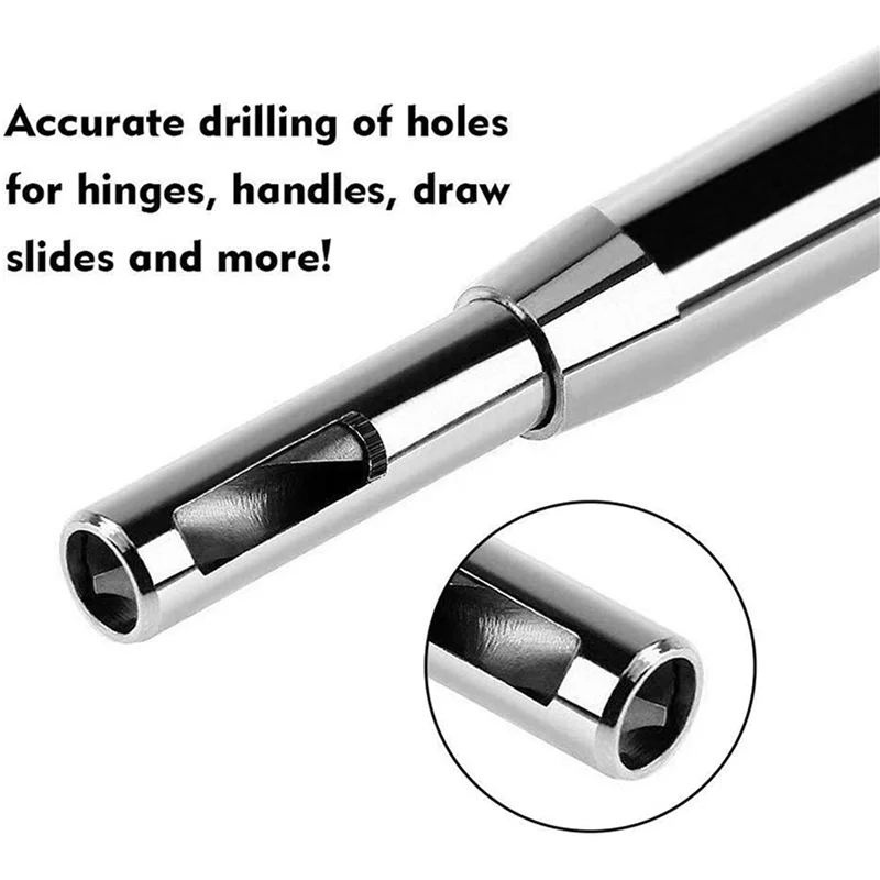 AC88-Center Drill Bit Set 10 PCS Self Centering Hinge Tapper Core Drill Bit Set For Woodworking, Door Window Drill Bits