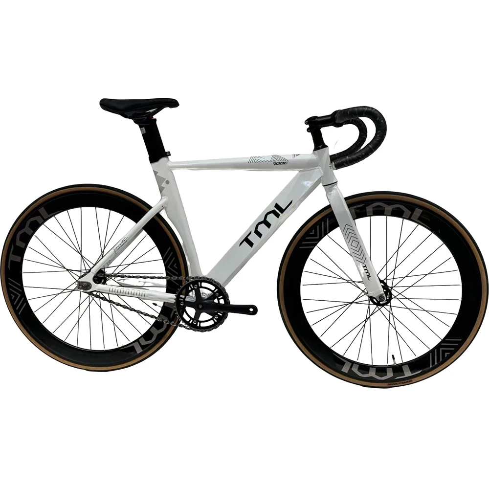 Bicicleta Clásica de Piñón Fijo con Ruedas 700-28c, Cuadro de Aluminio, Bicicleta Fixie