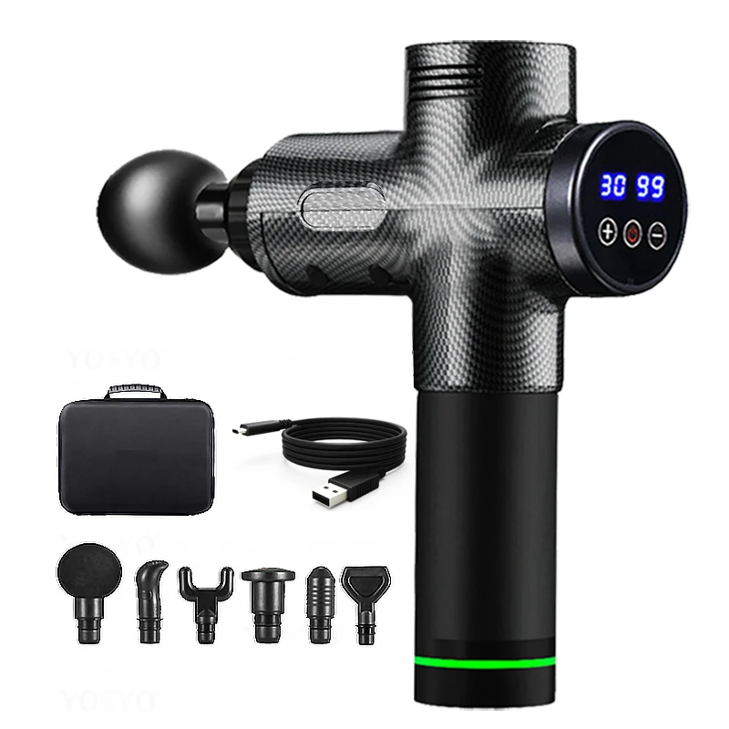 Fascial Massage Gun Elektrische Percussie Pistool Massageapparaat Voor Lichaam Nek Rug Diep Weefsel Spierverslapping Fitness
