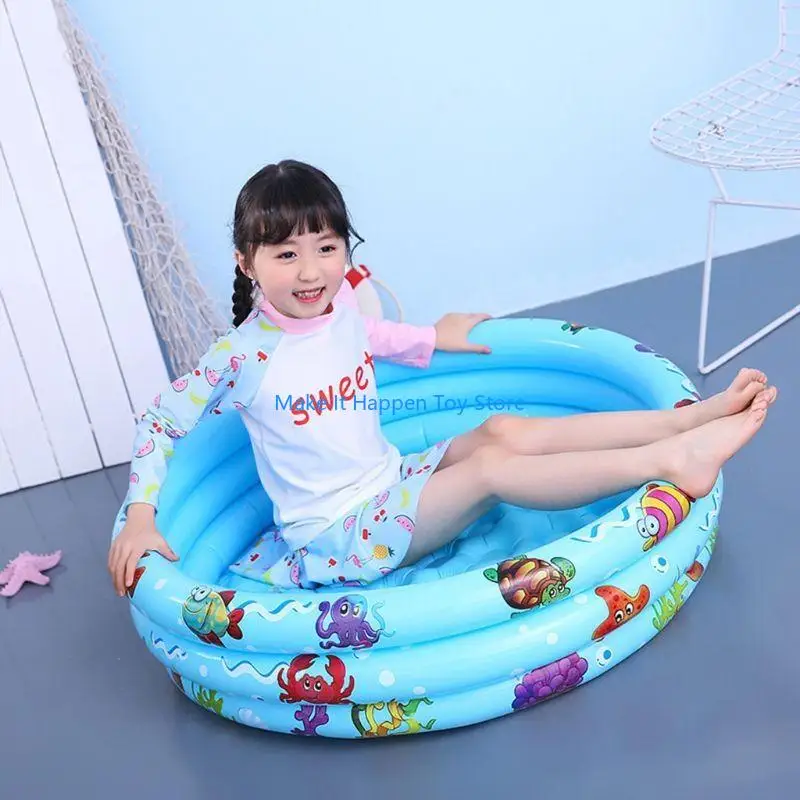 

28EC Infant Inflatable Swimming Pool Kid Round Safety Swim Pool for Toddler Baby Kids