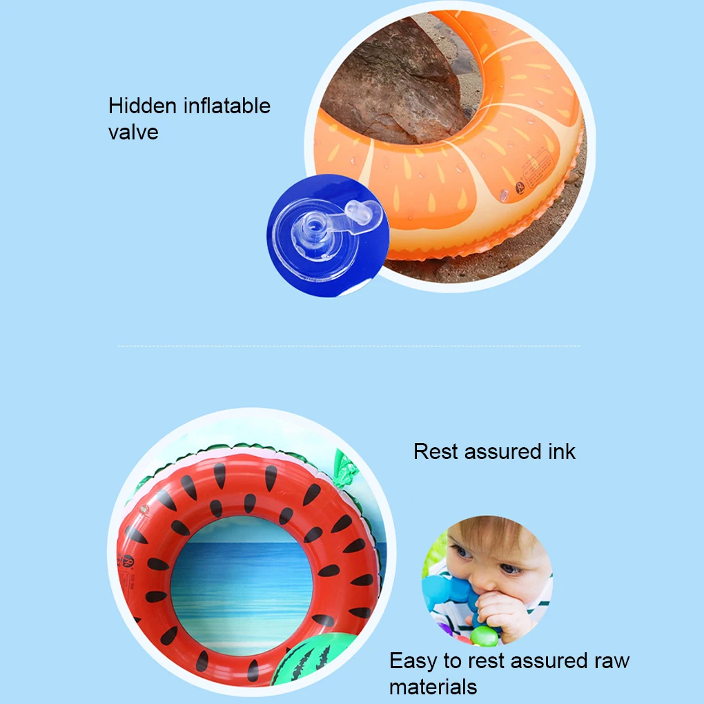 Swimming Ring For Summer Pool Fun - Made Of Materials Colorful Fruit Ring Floats Better Durable Swimming Ring Swimming