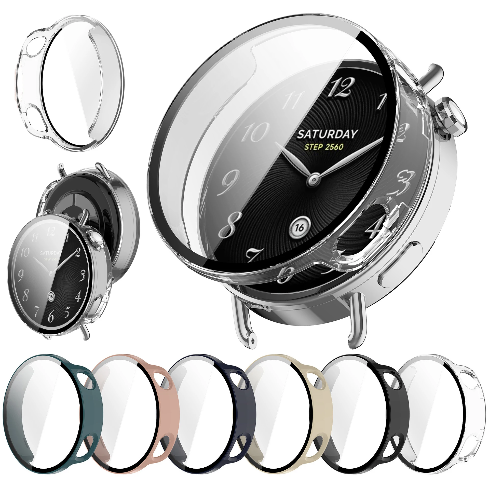 Fall + Gehärtetes Glas Für Xiaomi Uhr S4 41mm Zubehör Schutzhülle Screen Protector Für Mi Uhr S4 41mm Harte PC Abdeckung