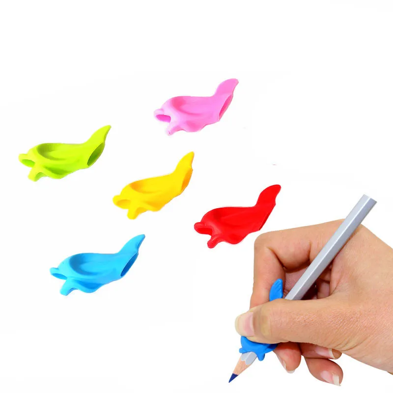 20-teiliger weicher Silikon-Bleistifthalter für Kinder, Kontrolle für Rechtshänder, Schreiben, Handschrift, beidhändige Hilfe, Schule, Schreibwaren – Detail 1