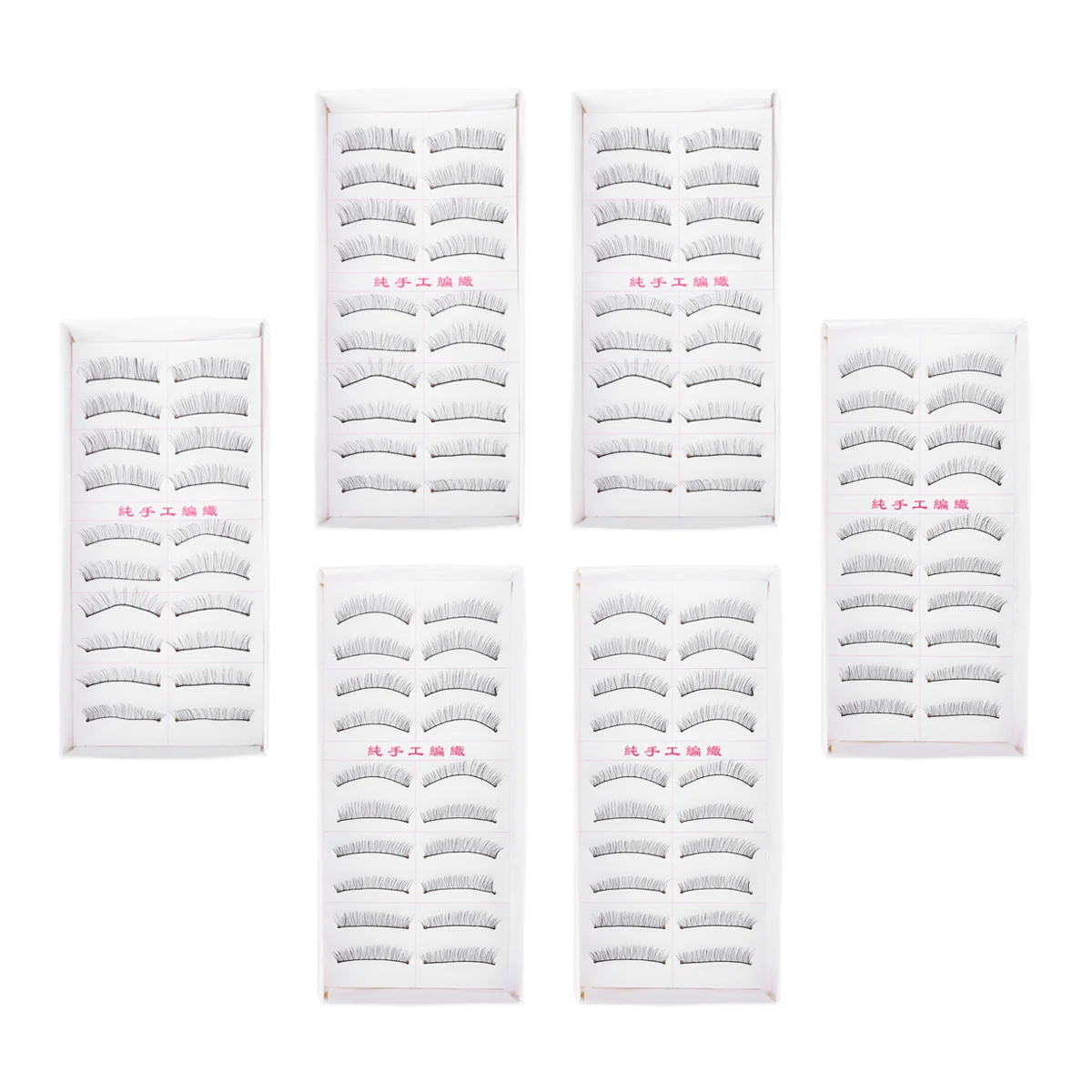 60Pairs Cotton Thread Eyelashes Fake Lashes for Women Handmade Natural Thick Easy to Apply Removal Daily Wear