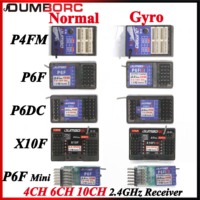 DUMBORC X6DC X10FG P4FMG P6FG MINI 4CH 6CH 10CH 10 Channel Gyro Receiver Voltage Return for X4 X6 Transmitter RC Car Boat