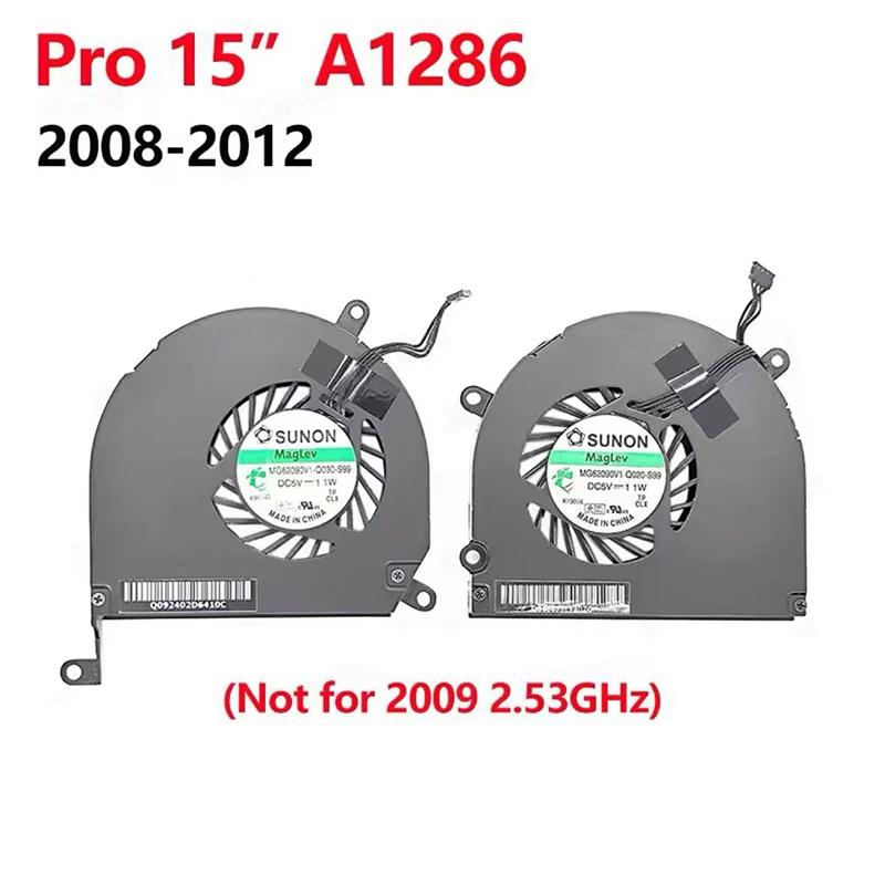 مبرد وحدة المعالجة المركزية للكمبيوتر المحمول الأصلي لماك بوك برو 13 "A1278 15" A1286 مروحة تبريد 2008 2009 2010 2011 2012 سنة #3