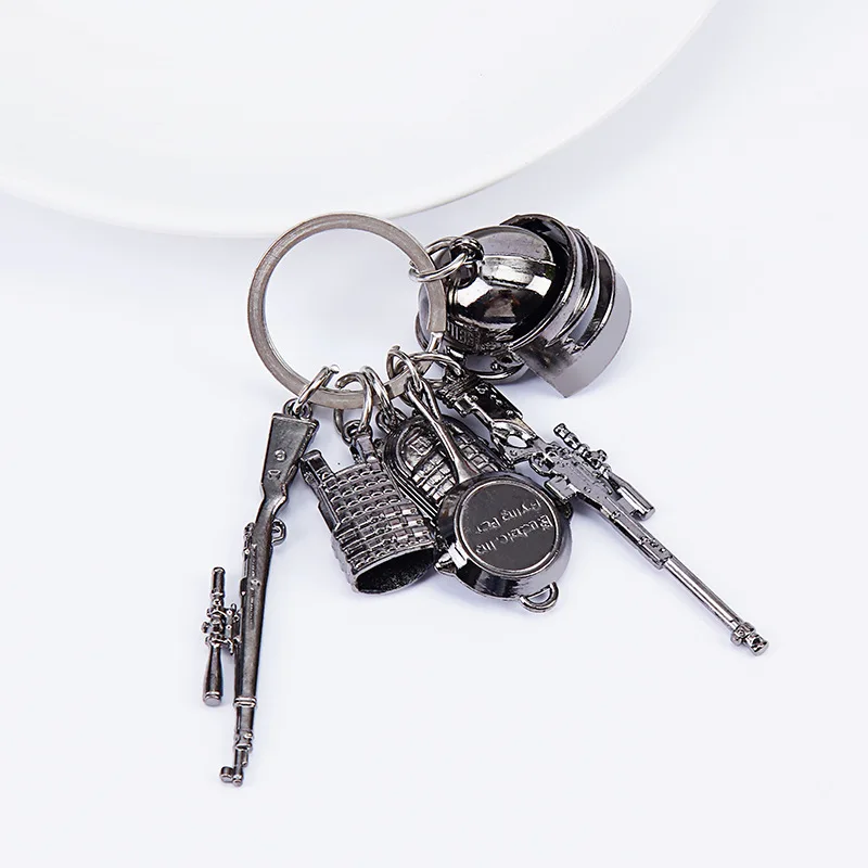 Porte-clés de personnalité créative PUBG série 98K, 6cm/2,36 pouces, modèle de pistolets, pendentif, cadeau créatif pour garçon, jouet, arme, périphériques de jeu