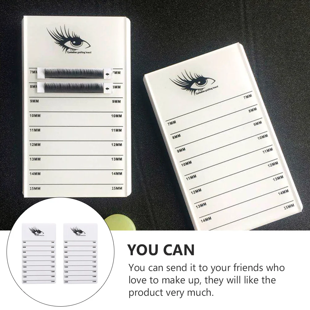 2 pçs ferramenta de enxerto de cílios bandeja de extensão de cílios acrílico placa de exibição resistente para maquiagem artista organização de cílios postiços