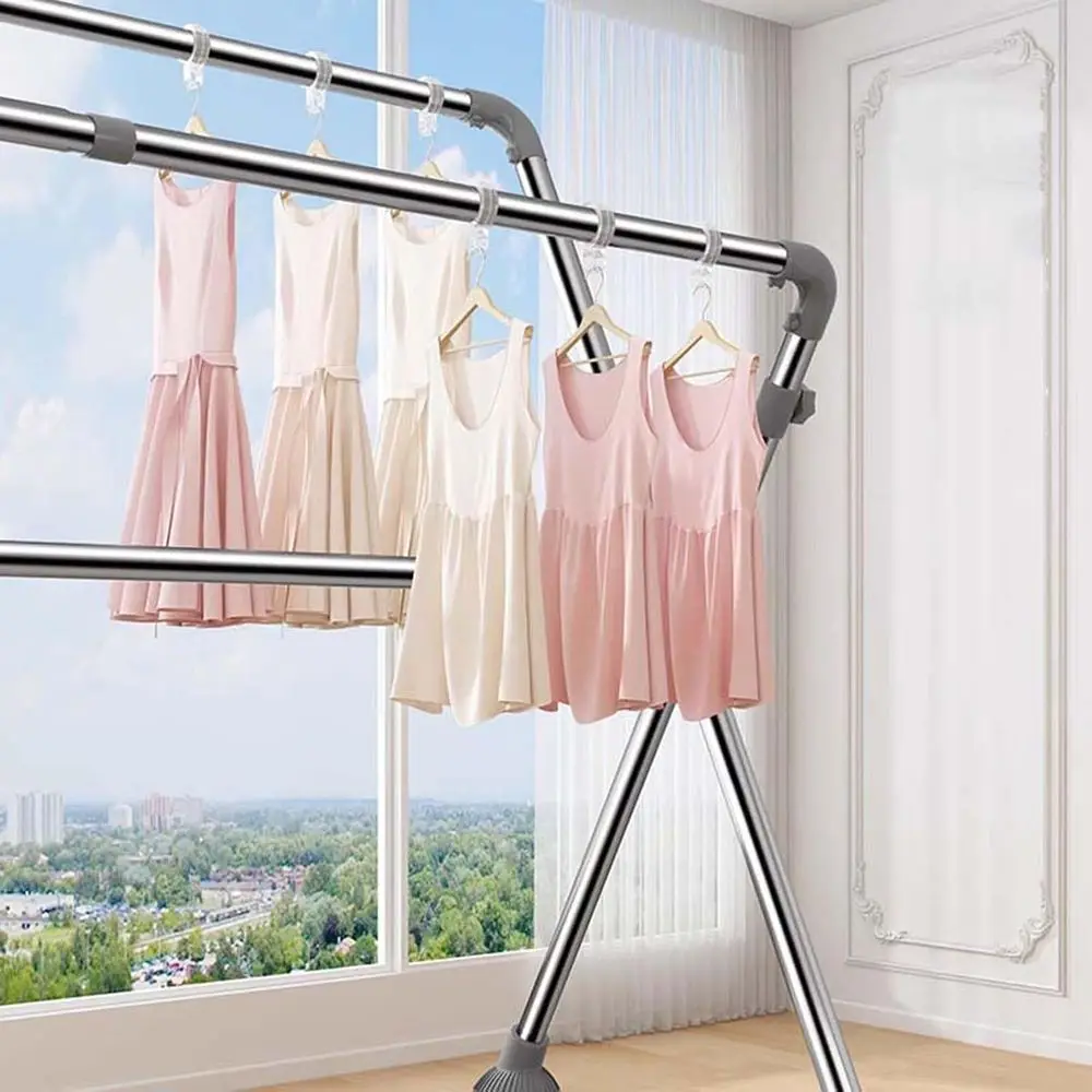 Stendibiancheria portatile regolabile per interni/esterni da 160 cm con 20 ganci e 12 clip