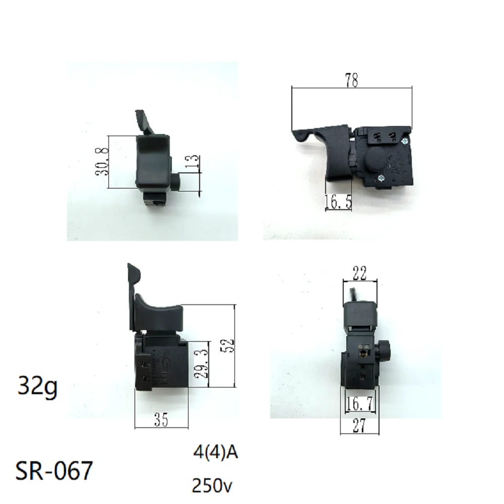 Sr-067 250 فولت مايكرو سرعة التبديل أداة السلطة الحفر الكهربائية سرعة التحكم الزناد زر التبديل التبديل الملحقات