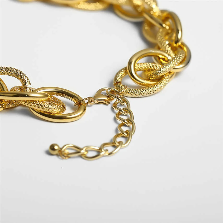 Hohe Qualität Punk-Lock Choker Halskette Anhänger Frauen Kragen Erklärung Marke Gold Farbe Chunky Dicke Kette Halskette Steampunk Männer – Detail 11